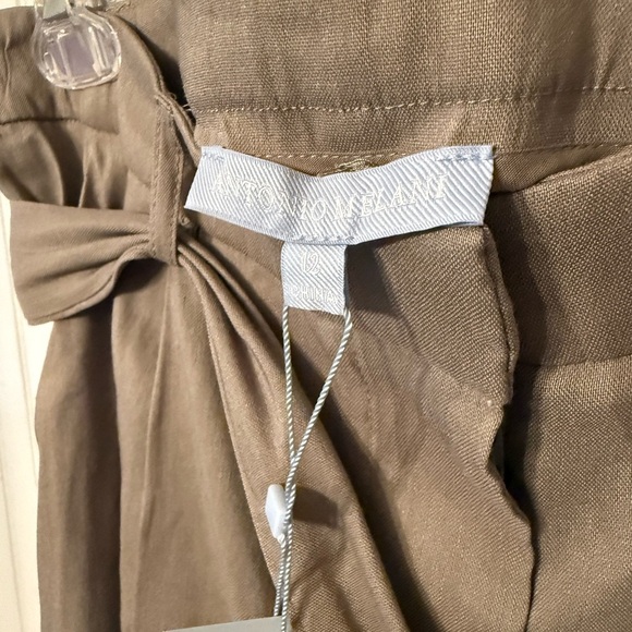 New with tags Antonio Melani Olive Linen Shorts 12 - Picture 3 of 5
